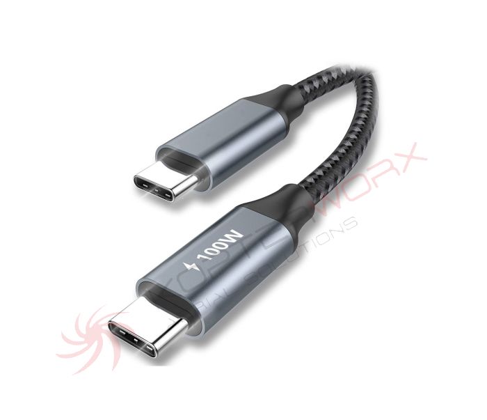 ciciglow Cable USB C a USB C, CC 20V 5A 100W PD Tipo C Cable de carga  rápida USB 3.1 Cable macho de doble cabezal para teléfono móvil, tableta